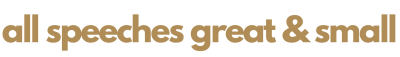 All Speeches Great & Small logo